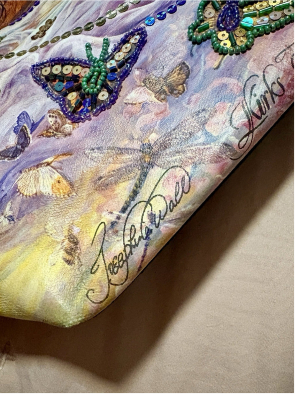 Rare Kirks Folly Josephine Wall Goddess Fairy Butterfly Large Tote Bag - Picture 6 of 12